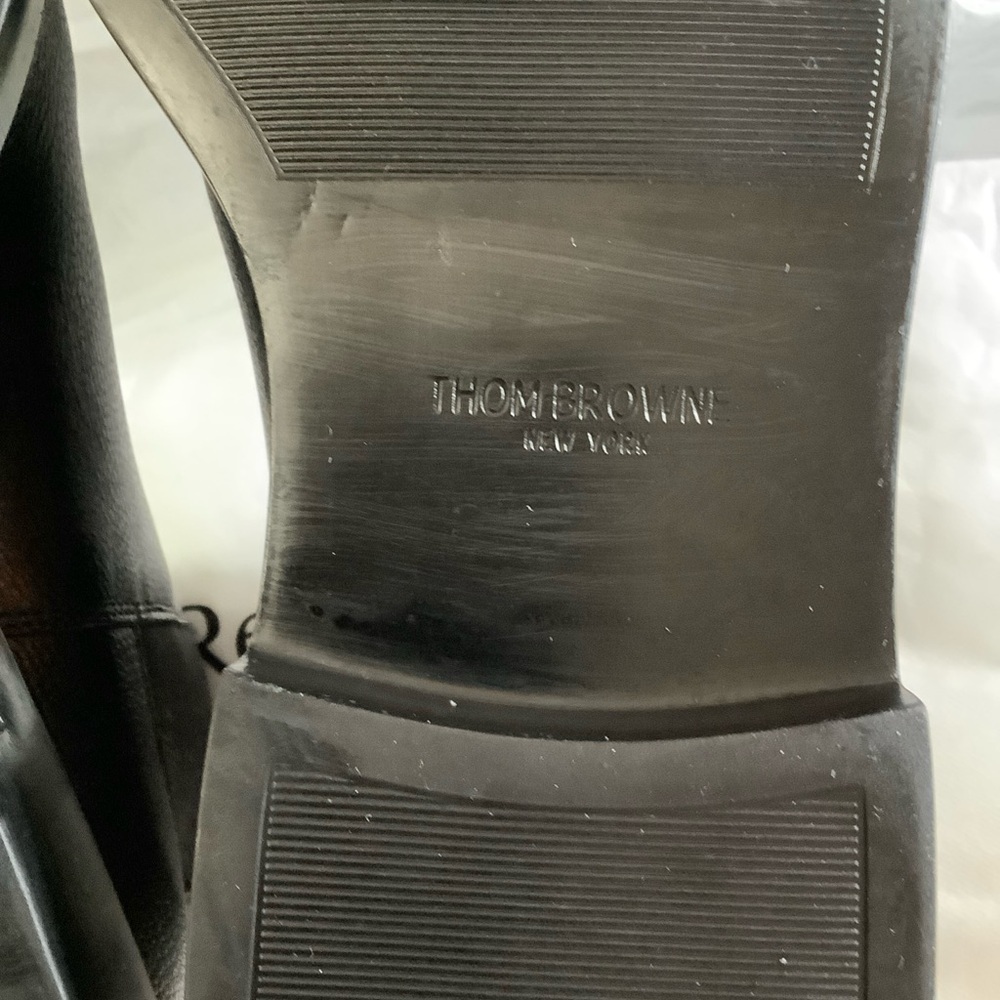 Thom Browne 4-Bar Grained Leather Chelsea Boots in Black Men’s Sz. EU-42/US-9​ - Picture 12 of 15